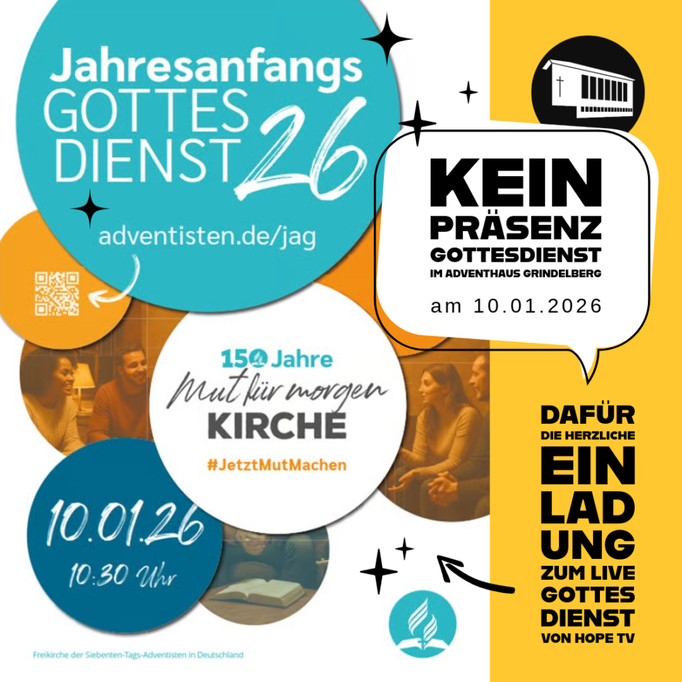 Kein Präsenzgottesdienst am 10.01.2026 – Jahresanfangsgottesdienst von HopeTV