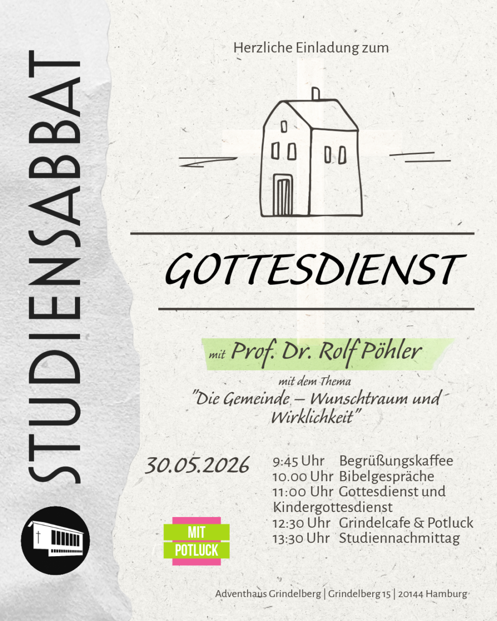 Studiensabbat am 30. Mai 2026
